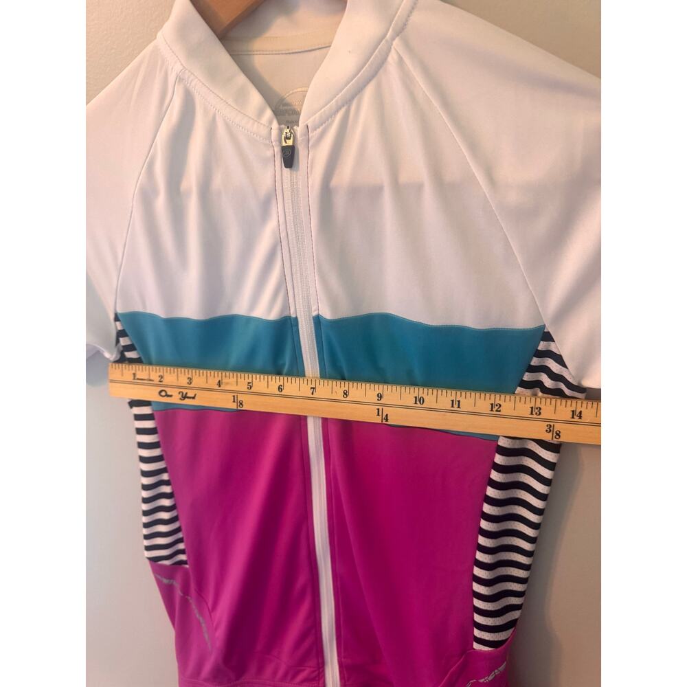 Performance Bicycle Elite Women's Cycling Jersey Small Pink White Full Zip Bike - Picture 6 of 7